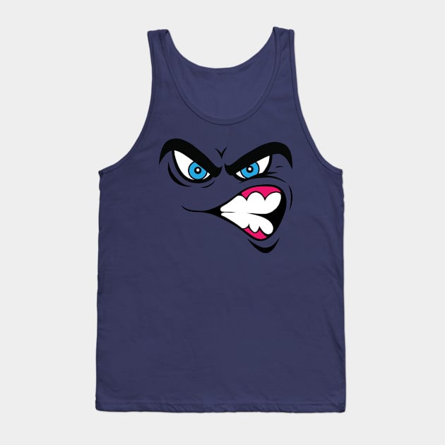 Angry Face, Bad Mood Tank Top by Designs by Darrin